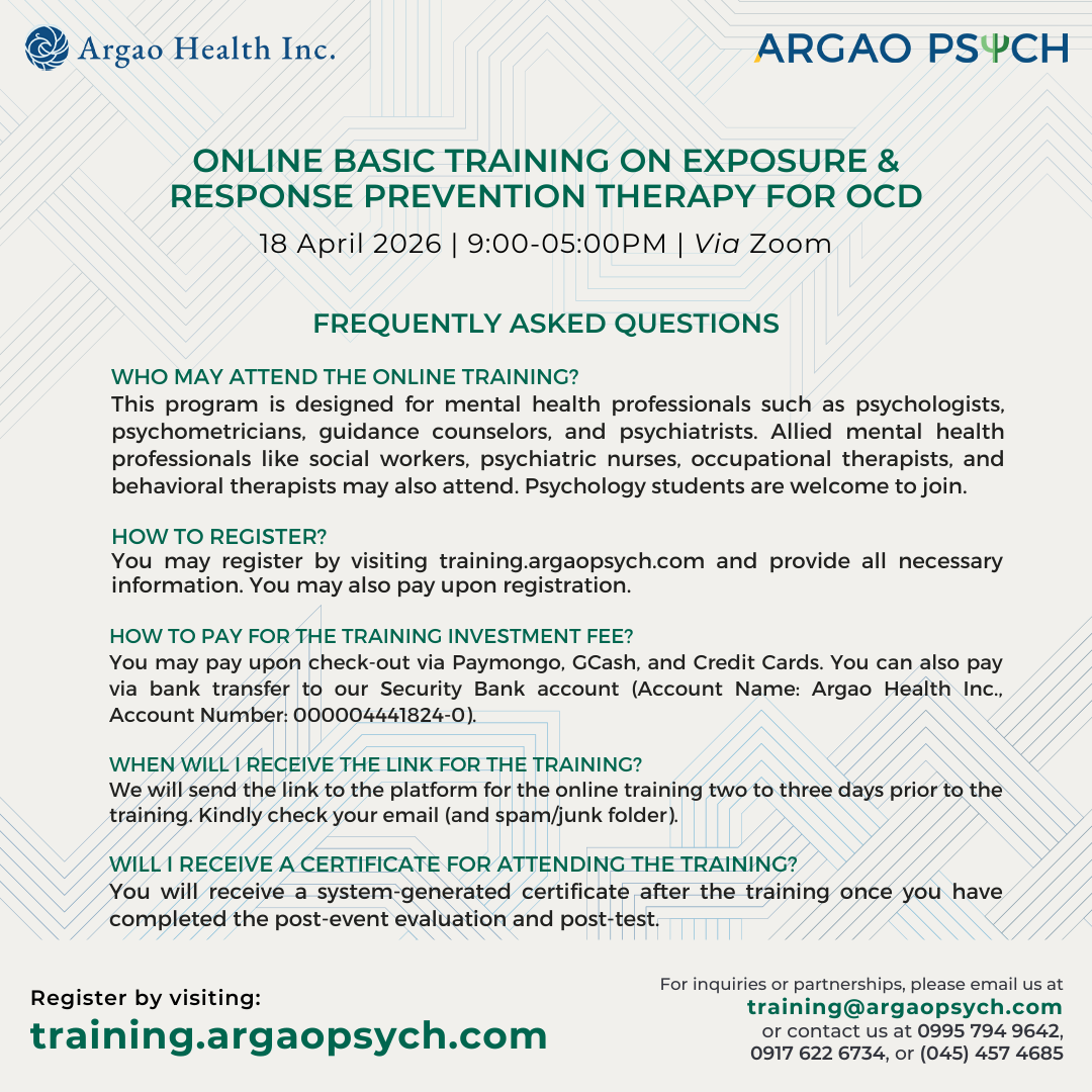 Online Training on Exposure & Response Prevention Therapy for Obsessive Compulsive Disorder (OCD)