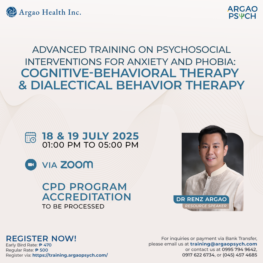 Advanced Training on Psychosocial Interventions for Anxiety and Phobia: Cognitive-Behavioral Therapy & Dialectical Behavior Therapy