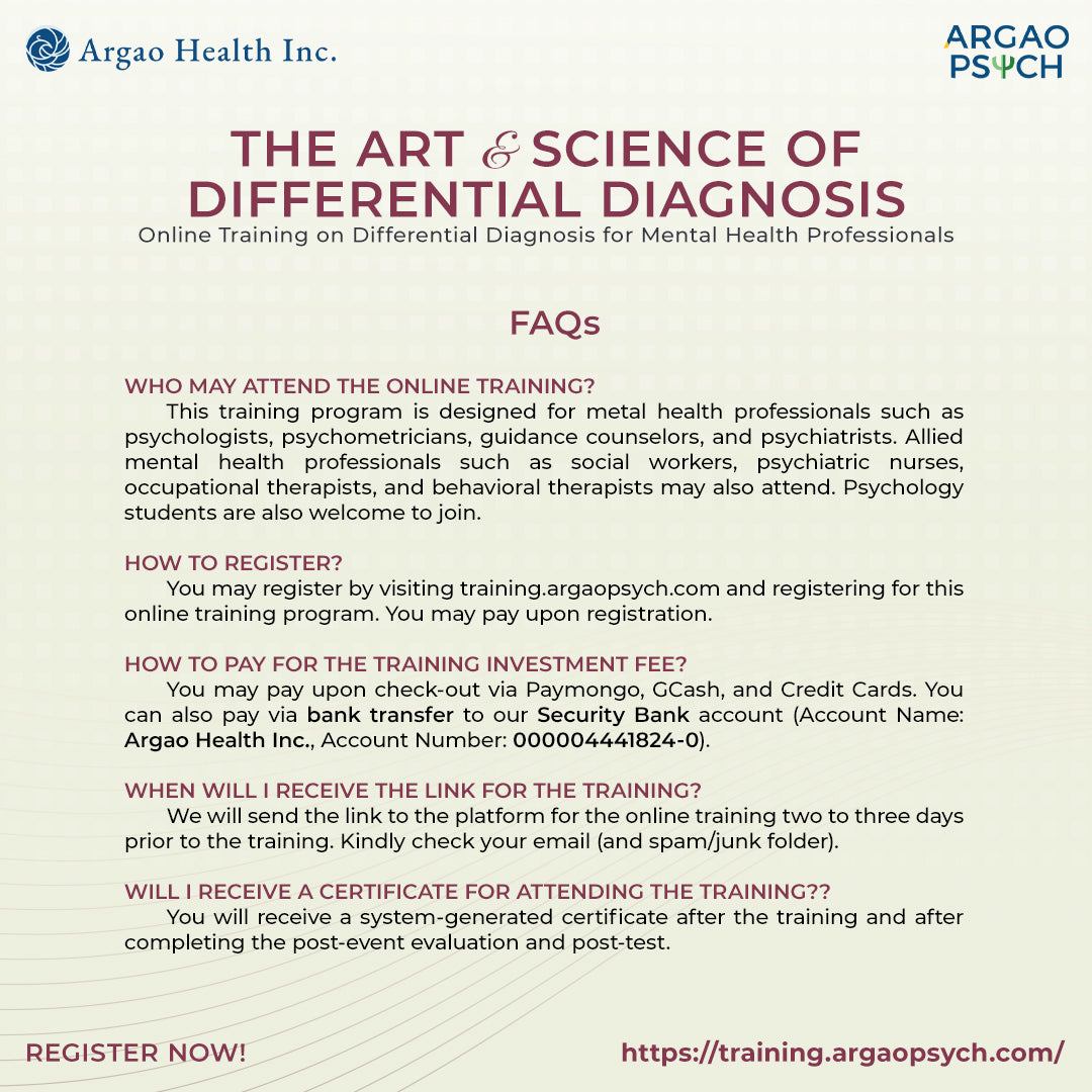 The Art & Science of Differential Diagnosis: Online Training on Differential Diagnosis for Mental Health Professionals
