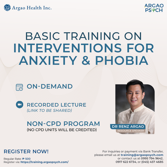 ON-DEMAND: Basic Training on Psychosocial Interventions for Anxiety and Phobia