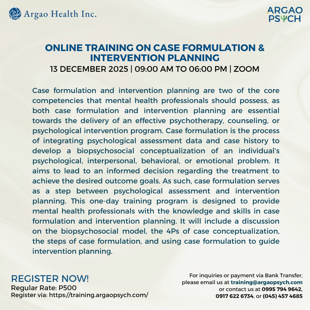 Online Training on Case Formulation and Intervention Planning for Mental Health Professionals