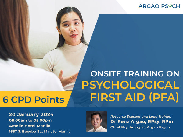 Training on Psychological First Aid – Argao Psych